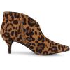 imageAllegra K Womens Cutout Pointy Toe Stiletto Heels Boots Ankle BootiesLeopard
