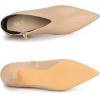 imageAllegra K Womens Cutout Pointy Toe Stiletto Heels Boots Ankle BootiesNude