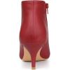 imageAllegra K Womens Cutout Pointy Toe Stiletto Heels Boots Ankle BootiesRed