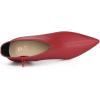 imageAllegra K Womens Cutout Pointy Toe Stiletto Heels Boots Ankle BootiesRed