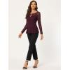 imageAllegra K Womens Dressy Top Formal Wedding Guest Long Sleeve Lace Peplum BlousePurplish Red