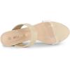 imageAllegra K Womens Dual Clear Strap Block Heels Slides SandalsBeige