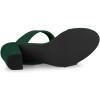 imageAllegra K Womens Dual Clear Strap Block Heels Slides SandalsGreen