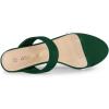 imageAllegra K Womens Dual Clear Strap Block Heels Slides SandalsGreen
