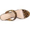 imageAllegra K Womens Dual Clear Strap Block Heels Slides SandalsLeopard