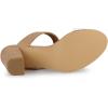 imageAllegra K Womens Dual Clear Strap Block Heels Slides SandalsNude