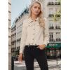 imageAllegra K Womens Faux Suede Jacket Button Down Collar Cropped Biker Motorcycle Jacket Fall Winter CoatBeige