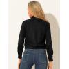 imageAllegra K Womens Faux Suede Jacket Button Down Collar Cropped Biker Motorcycle Jacket Fall Winter CoatBlack