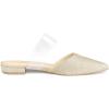imageAllegra K Womens Glitter Clear Strap Flat MulesGold