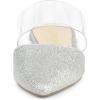 imageAllegra K Womens Glitter Clear Strap Flat MulesSilver