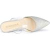 imageAllegra K Womens Glitter Clear Strap Flat MulesSilver