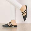 imageAllegra K Womens Glitter Pointed Toe Flat MulesBlack
