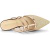 imageAllegra K Womens Glitter Pointed Toe Flat MulesGold