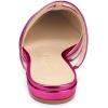 imageAllegra K Womens Glitter Pointed Toe Flat MulesHot Pink