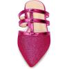 imageAllegra K Womens Glitter Pointed Toe Flat MulesHot Pink