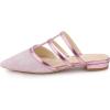 imageAllegra K Womens Glitter Pointed Toe Flat MulesPink