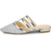 imageAllegra K Womens Glitter Pointed Toe Flat MulesSilver