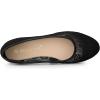 imageAllegra K Womens Lace Mesh Floral Round Toe Slip on Breathable Ballet FlatsBlack