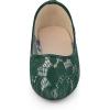 imageAllegra K Womens Lace Mesh Floral Round Toe Slip on Breathable Ballet FlatsOlive Green