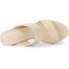 imageAllegra K Womens Opened Toe Block Heeled Slide SandalsBeige