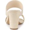 imageAllegra K Womens Opened Toe Block Heeled Slide SandalsBeige