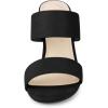 imageAllegra K Womens Opened Toe Block Heeled Slide SandalsBlack
