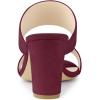 imageAllegra K Womens Opened Toe Block Heeled Slide SandalsBurgundy