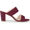imageAllegra K Womens Opened Toe Block Heeled Slide SandalsBurgundy