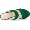 imageAllegra K Womens Opened Toe Block Heeled Slide SandalsGreen