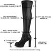 imageAllegra K Womens Platform Boots Chunky Heel Over Knee High BootsBlack