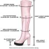 imageAllegra K Womens Platform Boots Chunky Heel Over Knee High BootsBling Pink