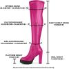 imageAllegra K Womens Platform Boots Chunky Heel Over Knee High BootsHot Pink