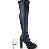imageAllegra K Womens Platform Boots Chunky Heel Over Knee High BootsNavy Blue