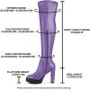 imageAllegra K Womens Platform Boots Chunky Heel Over Knee High BootsPurple