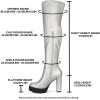 imageAllegra K Womens Platform Boots Chunky Heel Over Knee High BootsSilver