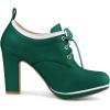 imageAllegra K Womens Platform Lace Up Chunky Heels Ankle BootsGreen