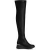 imageAllegra K Womens Platform Wedge Chunky Heels Over the Knee Thigh High BootsBlack