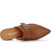 imageAllegra K Womens Pointed Toe Block Heel Brown Mules Shoes 6 M US