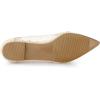imageAllegra K Womens Pointed Toe Bow Rhinestone Mesh Ballerina FlatsBeige