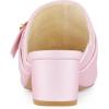 imageAllegra K Womens Pointed Toe Chunky Heel Pink Mules Shoes 10 M US