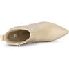 imageAllegra K Womens Pointed Toe Chunky High Heels Ankle BootsBeige