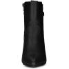 imageAllegra K Womens Pointed Toe Chunky High Heels Ankle BootsBlack