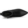 imageAllegra K Womens Pointed Toe Chunky High Heels Ankle BootsBlack
