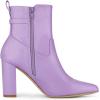 imageAllegra K Womens Pointed Toe Chunky High Heels Ankle BootsPurple