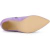 imageAllegra K Womens Pointed Toe Chunky High Heels Ankle BootsPurple