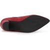 imageAllegra K Womens Pointed Toe Chunky High Heels Ankle BootsRed