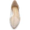 imageAllegra K Womens Pointed Toe Clear Rhinestone Ballet FlatsChampagne Gold