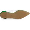 imageAllegra K Womens Pointed Toe Clear Rhinestone Ballet FlatsGreen