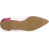imageAllegra K Womens Pointed Toe Clear Rhinestone Ballet FlatsHot Pink