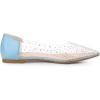 imageAllegra K Womens Pointed Toe Clear Rhinestone Ballet FlatsLake Blue